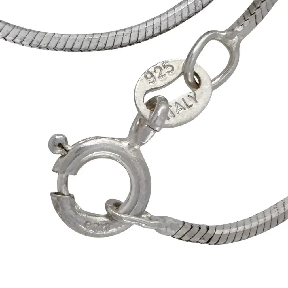 Vintage Italy Sterling Silver 925 Snake Chain Necklace 16